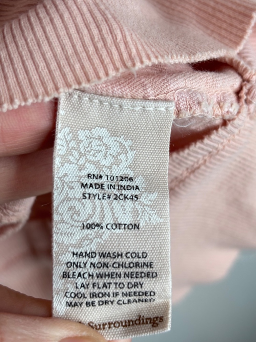 Soft Surroundings Corrina Pink Floral Embroidered Hoodie L Zip Up Boho Lagenlook - Picture 7 of 10
